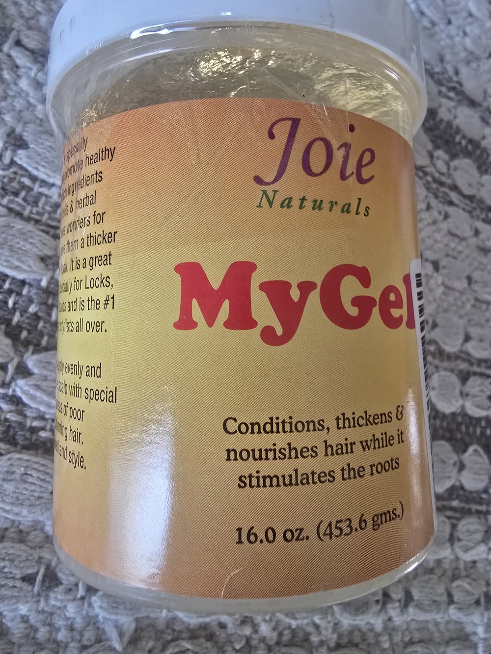 Joie Naturals MyGel Hair Gel - Yellow & Pink Label - Picture 2 of 5